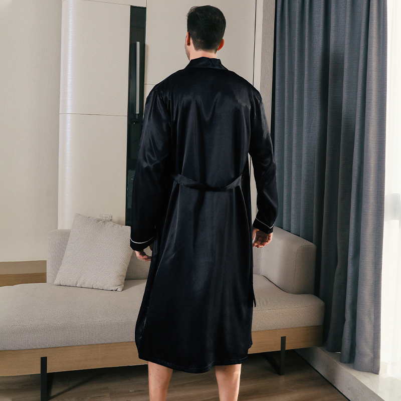pajama men's spring and autumn silk thin style oversized pajamas long sleeved bathrobes ice silk bathrobes home clothing summer pajama men's spring and autumn silk thin style oversized pajamas long sleeved bathrobes ice silk bathrobes home clothing summer