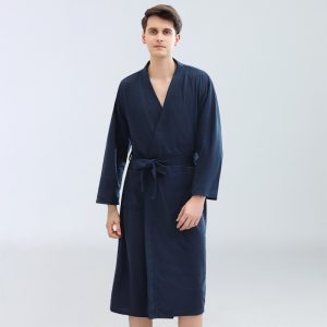 men's waffle bathrobes sauna clothes thin sweat steam clothes dressing gowns men's absorbent quick drying yukata pajamas pjs